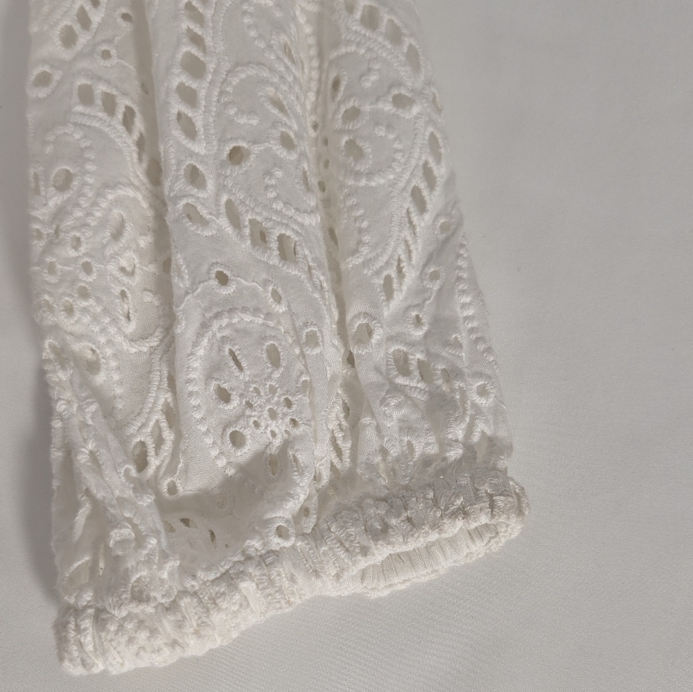 New Veronica Beard Calibra Broderie Eyelet Long-Sleeve Tiered Dress Size 00 - Picture 5 of 12